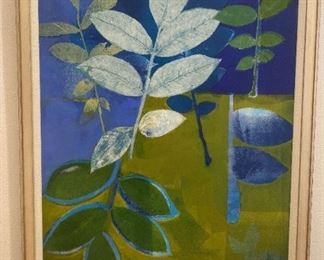 Original Toni Bryer Monotype Collage On Paper