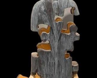 Painted Wood Assembly Sculpture