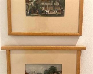 Pair 1848 Alloms Views Of China Engravings