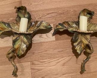 Pair Of Ceramic Wall Sconces