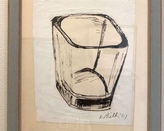 Signed Original Ink Drawing Low Ball