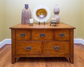 Mission Oak 5 Drawer Chest