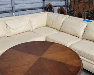 Leather sectional 