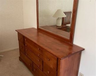 Beautiful Dresser With Attached Mirror