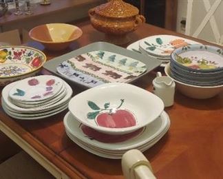 Colorful Dishes And Platters