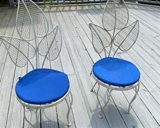 Vintage Palm Back Chairs