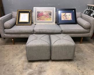 Mid-century sofa & ottoman Orlando Estate Auction