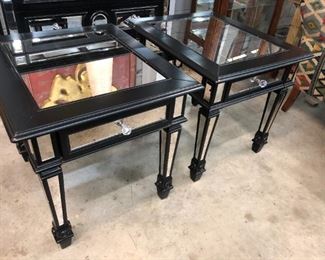 Pair of glass top side tables Orlando Estate Auction