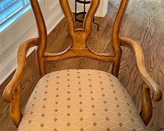 Thomasville Arm Chair with Upholstered Seat.