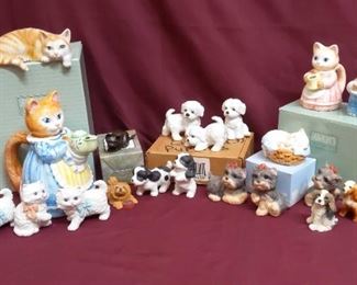 Cat and Dog Figurines