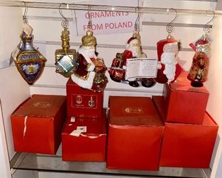 Glass ornaments from Poland 