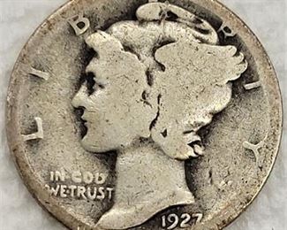 Lot 833
1927 S US Mercury Silver Dime