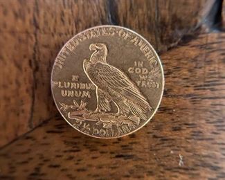 1925 GOLD 2 1/2 Dollar Indian Head Coin