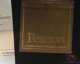 Blue Leather Wingback Chair(s) by PEARSONS