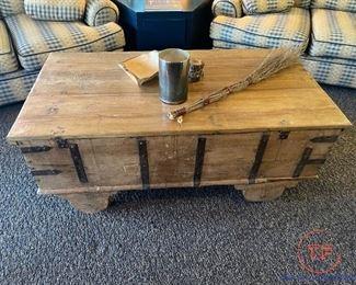 Refurbished Antique Wood Railroad Cart - Coffee Table