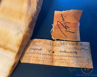 Signed BIJAN Bronze Skier Sculpture