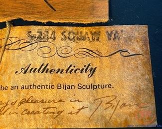 Signed BIJAN Bronze Skier Sculpture