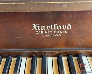 Antique Hartford Cabinet Grand Chicago Player Piano