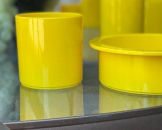 Vintage DANSK Yellow Plastic Dishes by Gunnar Cyren