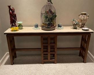 Marble Topped Altar Style Table