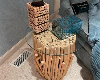 Wood Twig Based Side Table