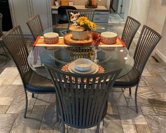 SHAVER HOWARD Steel Dining Table and Chair Set