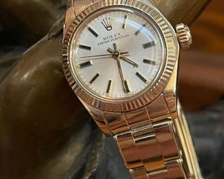ROLEX 14K Yellow GOLD Oyster Perpetual Women's Watch - Comes with Current Appraisal