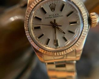 ROLEX 14K Yellow GOLD Oyster Perpetual Women's Watch - Comes with Current Appraisal
