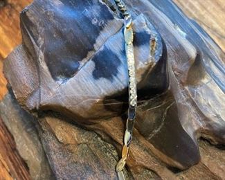 Tri-Tone GOLD & DIAMOND Hinged Bracelet - Comes with Current Appraisal