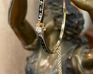 14K GOLD and DIAMOND Bangle Bracelet - Comes with Current Appraisal