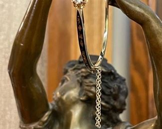 14K GOLD and DIAMOND Bangle Bracelet - Comes with Current Appraisal