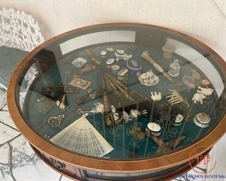 Vintage Baker Furniture Round Shadow Box Table