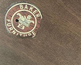 Vintage Baker Furniture Round Shadow Box Table