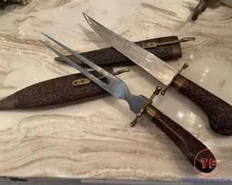 Vintage India Carving Set