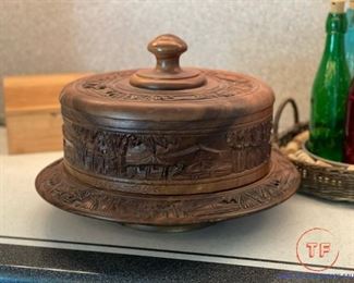 Hand Carved Teak Wood Cake Stand