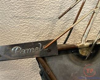 MCM Style Metal Ski Lift Wall Art