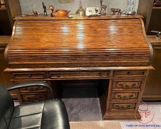 SLIGH Oak Roll Top Desk