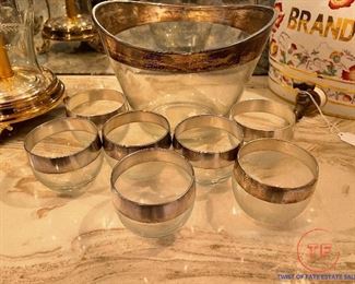 DOROTHY THORPE MCM Ice Bucket and Glasses set