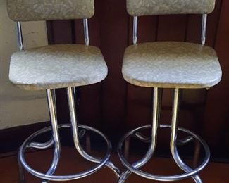 Vintage swivel bar chairs.