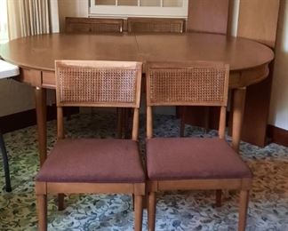 Mid Century dining table and chairs. 