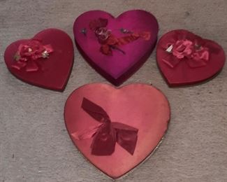 Valentine's candy boxes (many more than shown at the sale)