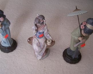 A SAMPLE OF THE LLADRO FIGURINES