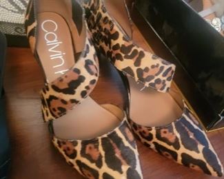 Calvin Klein leopard heels. Not sized