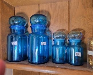 VINTAGE BELGIUM APOTHECARY JARS
