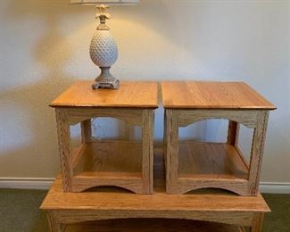 Oak Coffee Table End Tables