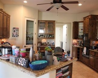 Beautiful kitchen with plenty of retired Sur La Table plates/dishes