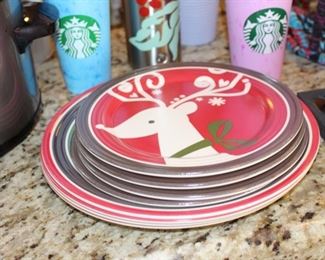 Reindeer melamine plates