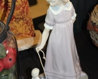 Another Lladro "Girl with a toy wagon"