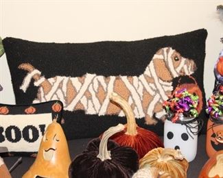Halloween mummy dog pillow