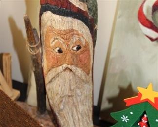 Wood carved Santa